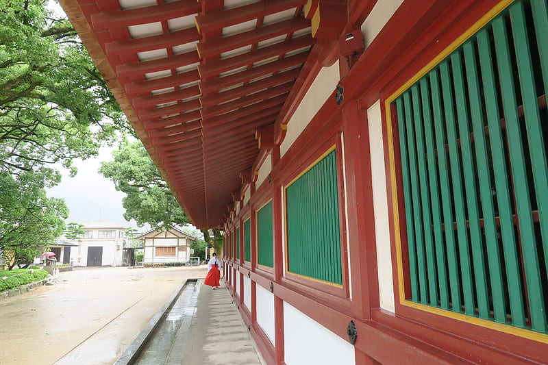 Gallery, wooden window, architecture, Japanese, window, HD wallpaper