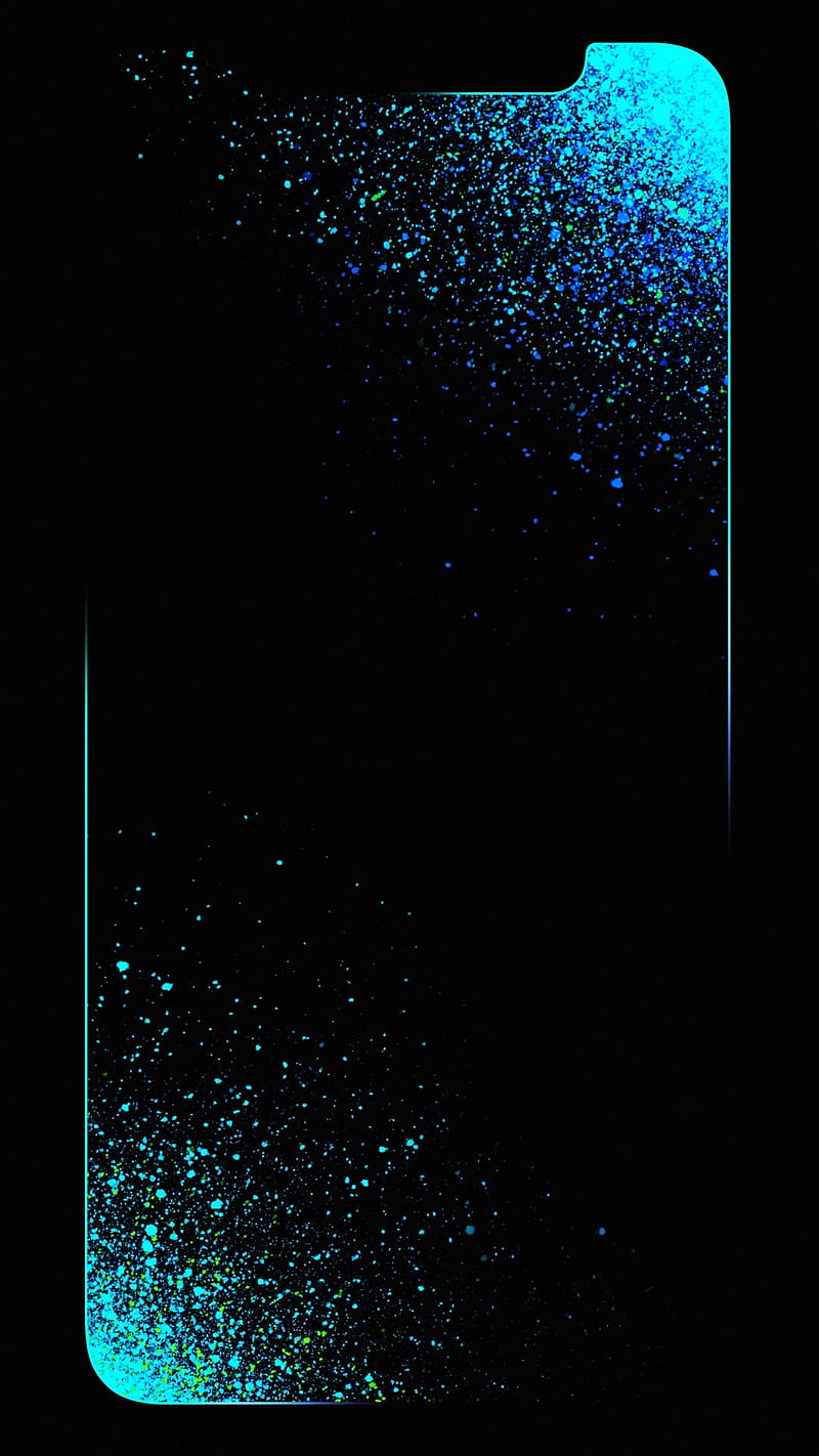 IPhone glitter, black, style, original, blue, ios, HD phone wallpaper |  Peakpx
