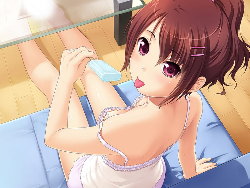 licking, cute, girls, anime, other, HD wallpaper