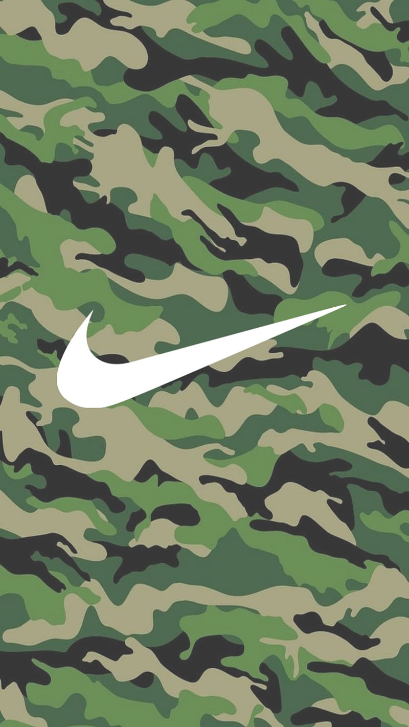 Nike Camo, logo, HD phone wallpaper