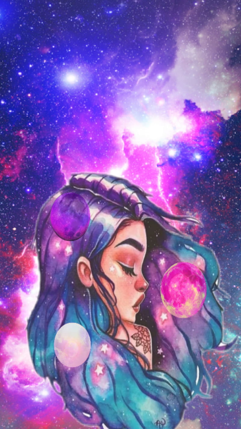 Galaxy, blue, cute, galaxy girl, girl, kind, moon, pink, purple, sun, HD  phone wallpaper | Peakpx