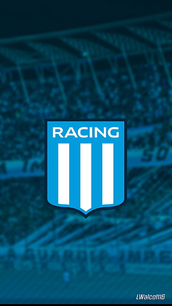 Download wallpapers Racing Club de Avellaneda, 4k, logo, geometric art,  Argentine football club, blue abstract background, Ar…