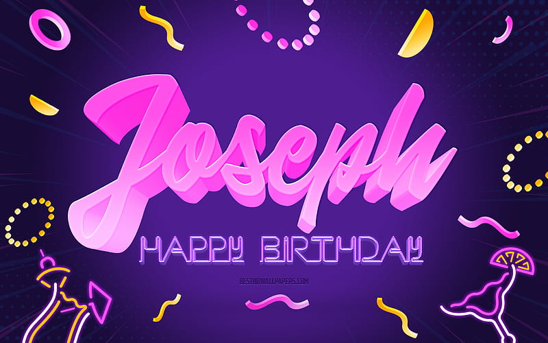 Happy Birtay Joseph Purple Party Background, Joseph, creative art, Happy Joseph birtay, Jayden name, Joseph Birtay, Birtay Party Background, HD wallpaper