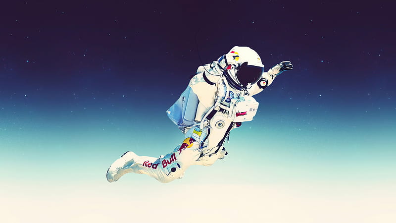 Sky Diving, astronaut, artist, artwork, digital-art, HD wallpaper