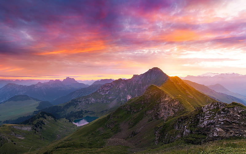Switzerland Alps Mountains 2020 Scenery, HD wallpaper