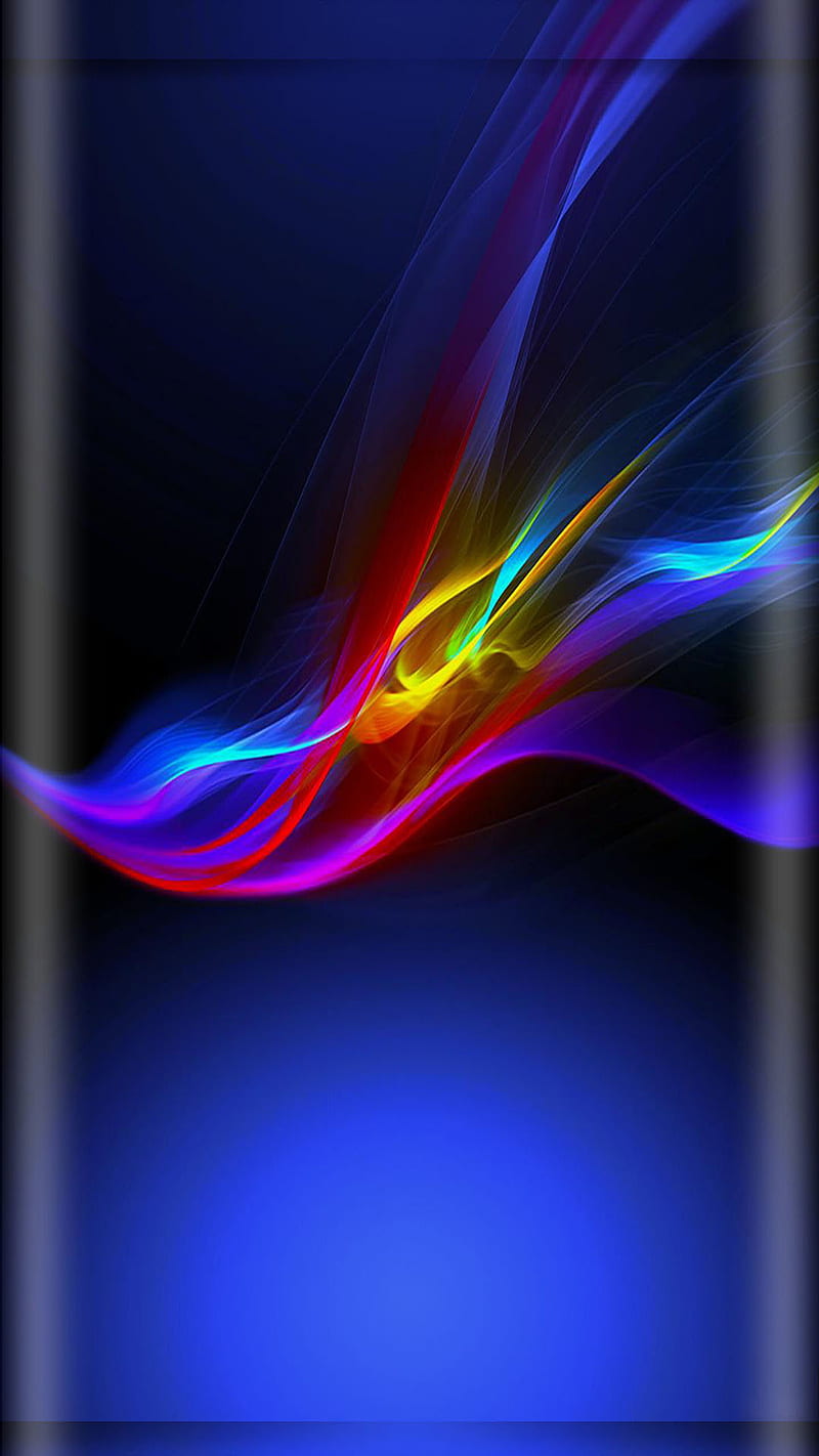 waves, abstract, blue, color, dance, dark, desenho, HD phone wallpaper