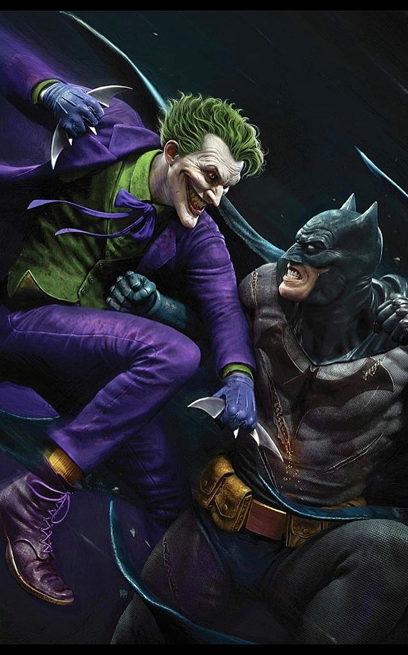 Batman vs joker, comics, dc, HD phone wallpaper | Peakpx