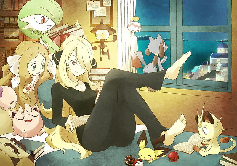 Cynthia, cute, pokemon, nice, awsome, HD wallpaper.