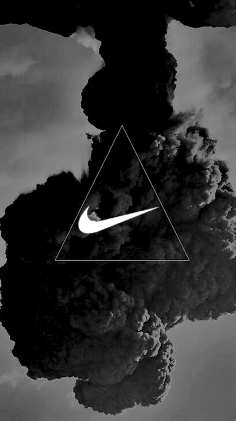 Alarmante Ciro hilo Nike Smoke, black and white, desenho, logo, HD phone wallpaper | Peakpx