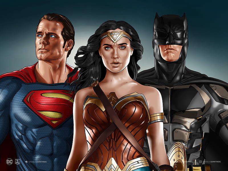 Justice League Superman Wonder Woman Batman, justice-league, superheroes,  wonder-woman, HD wallpaper | Peakpx