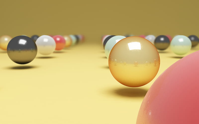 Rollin Around, colour, spheres, balls, bouncing, HD wallpaper