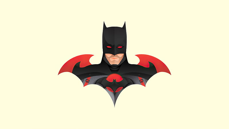 Download 8K Minimalist Batman Helmet Wallpaper