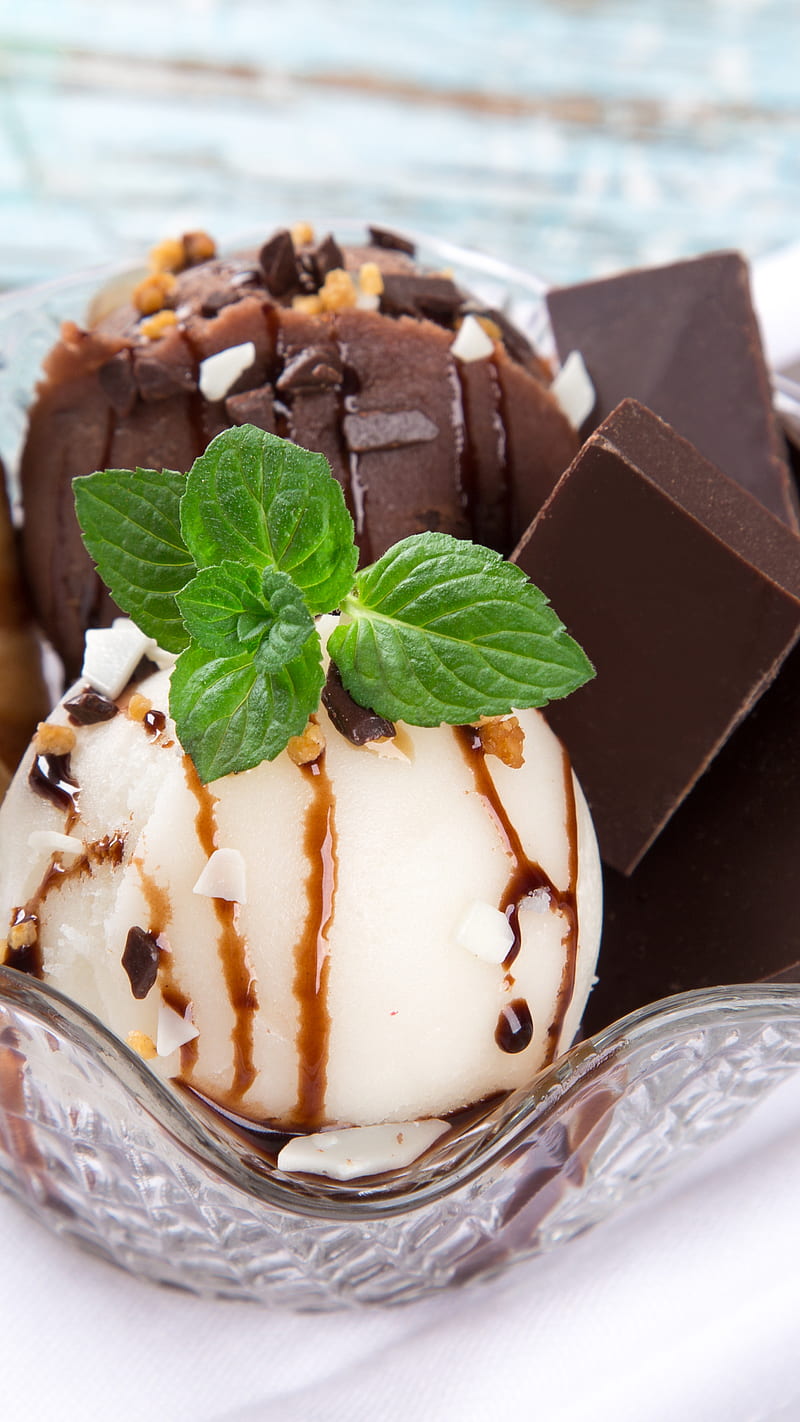 Ice Cream , ice cream, chocolate, mint, dessert, HD phone wallpaper