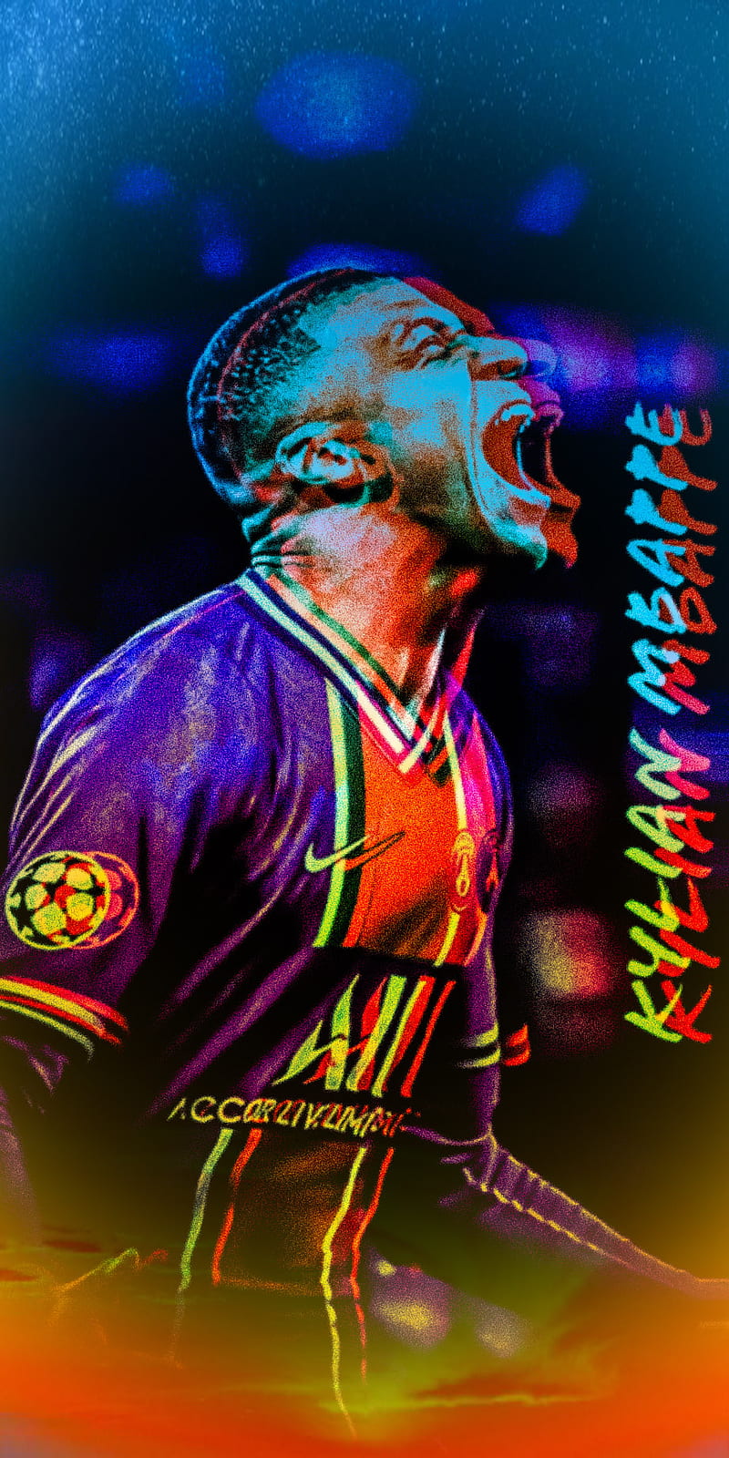 Kylian Mbappe, blue, football, paris, psg, HD phone wallpaper | Peakpx