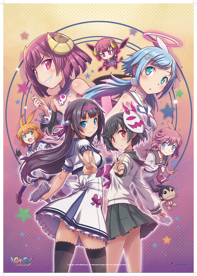 Gal*Gun: Double Peace, anime girls, thigh-highs, HD phone wallpaper