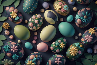 Texture, egg, easter, pattern, HD wallpaper