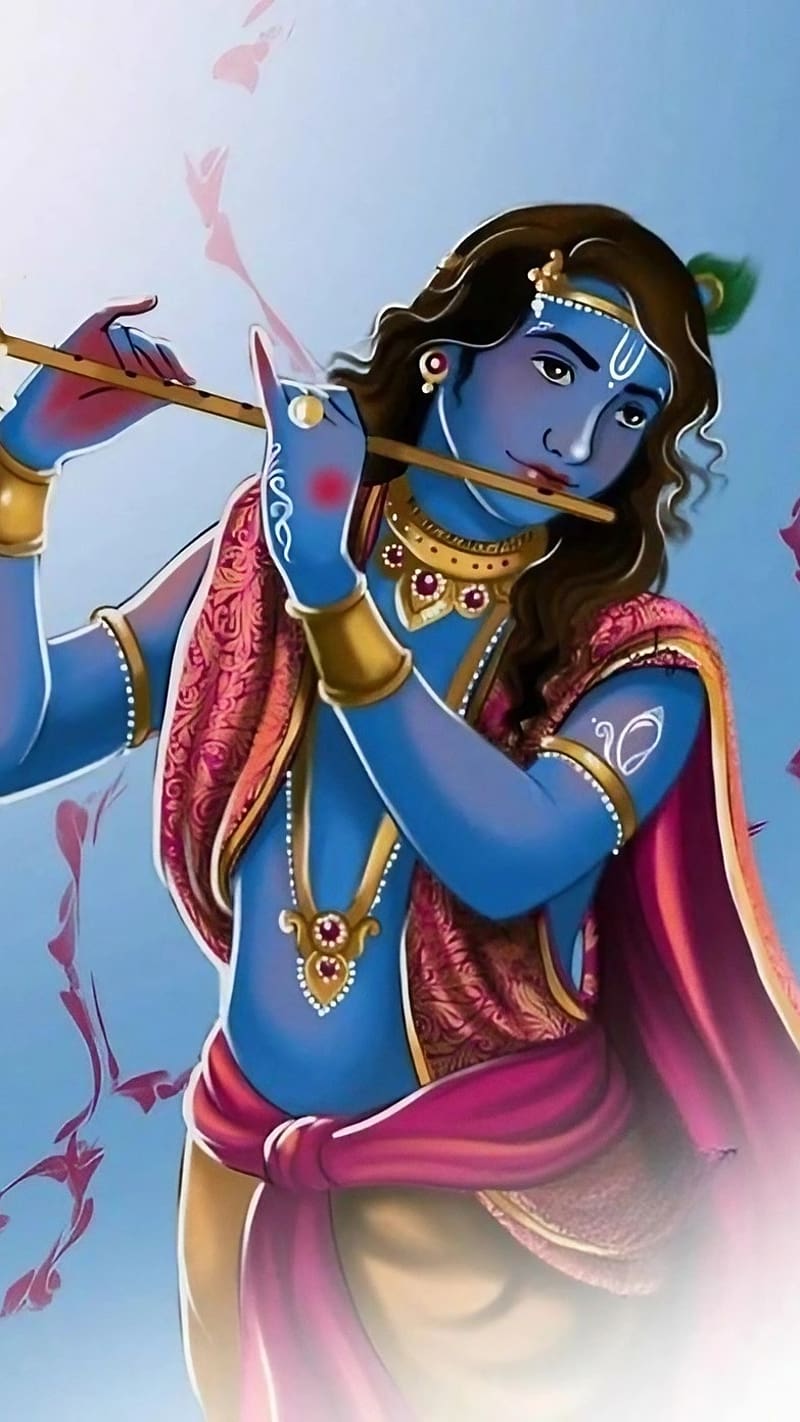 Lord Krishna Animated, Art Work, lord, god, HD phone wallpaper ...