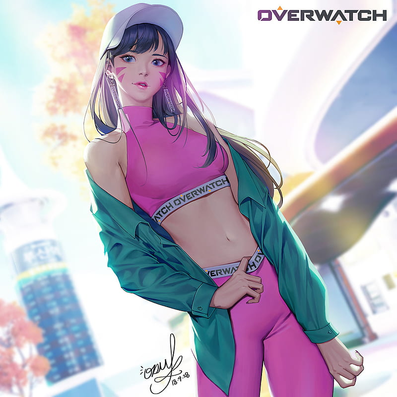 video game art, video games, video game characters, video game girls, Overwatch, D.Va (Overwatch), anime girls, anime, 2018 (Year), HD phone wallpaper