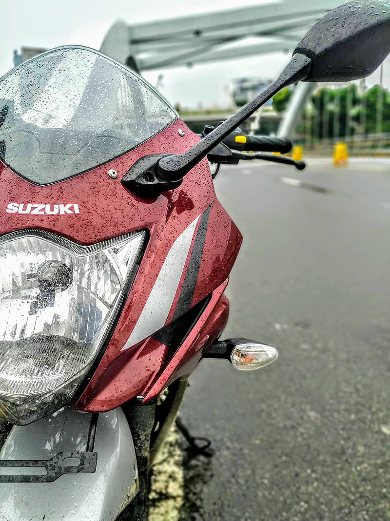 Gixxer sf, 2018, motorcycle, red, suzuki, HD phone wallpaper