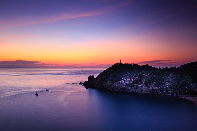 Scenic View Of Ocean During Dawn, HD wallpaper
