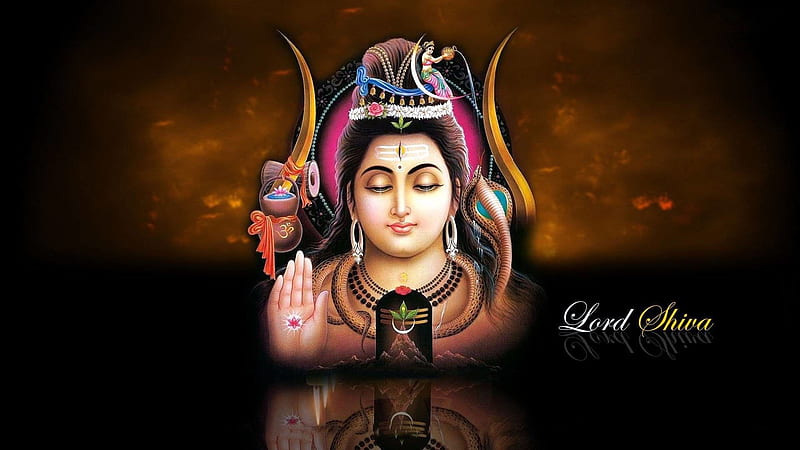 Art Of Shiva In Yellow Black Background Bholenath, HD wallpaper | Peakpx