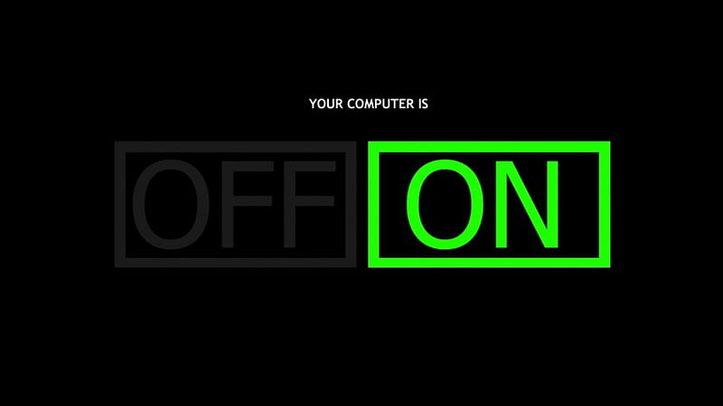 turn me on, on, button, green, off, HD wallpaper