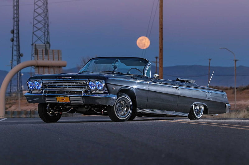 1962-Chevrolet-Impala-Convertible, Classic, Gm, Bowtie, Lowrider, HD wallpaper