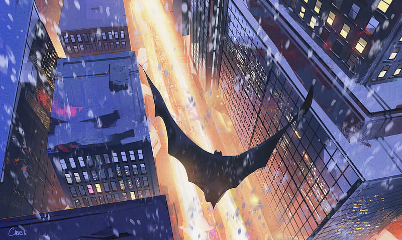 Batman Cape Flying Artwork, batman, superheroes, artwork, HD wallpaper