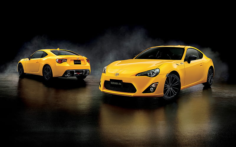2015 Toyota GT 86 Yellow Limited, Coupe, Flat 4, car, HD wallpaper
