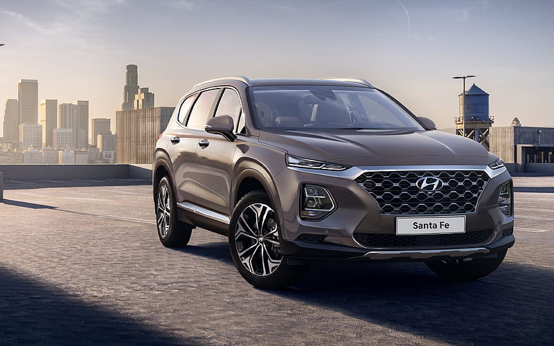 Hyundai Santa Fe, 2019 front view, 4 generation, new Santa Fe, luxury SUV, Hyundai, HD wallpaper