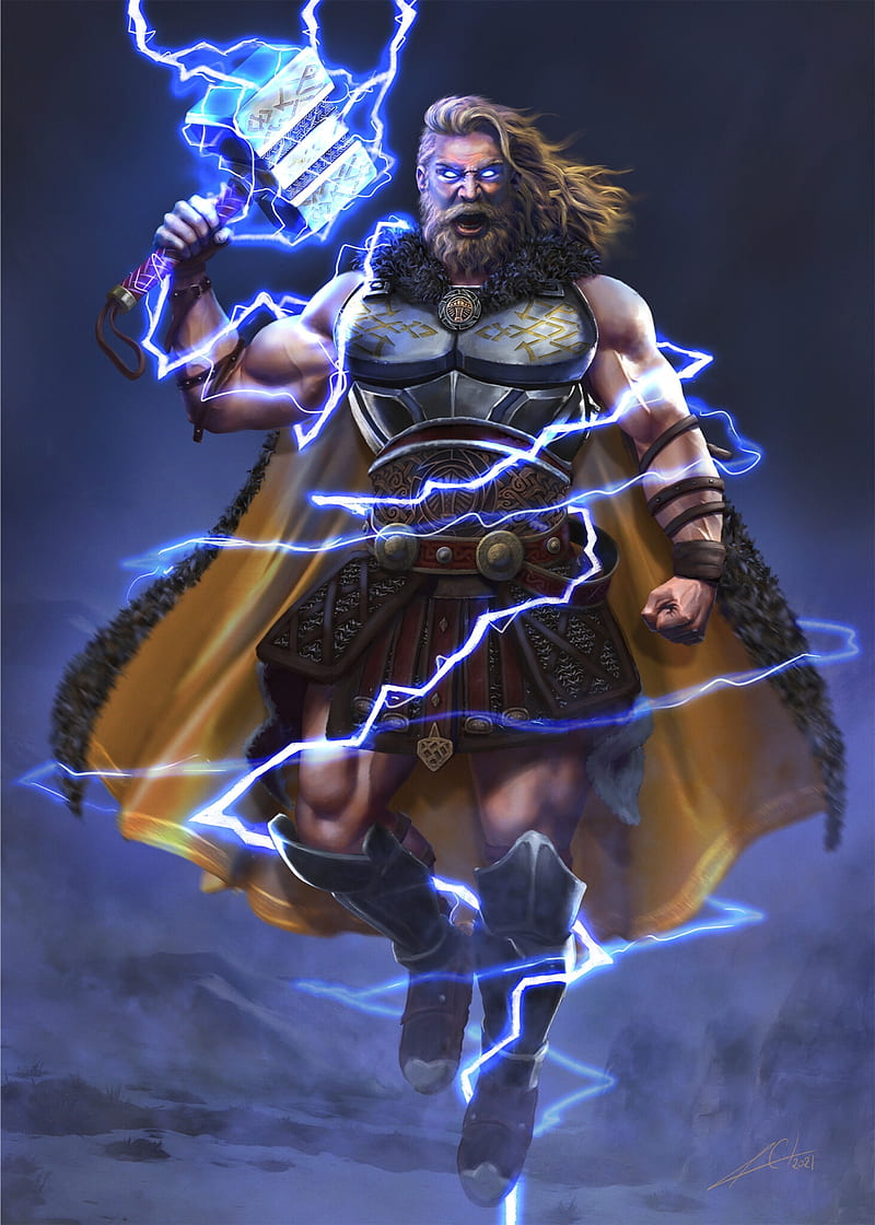 Thor Art God of Thunder, HD phone wallpaper