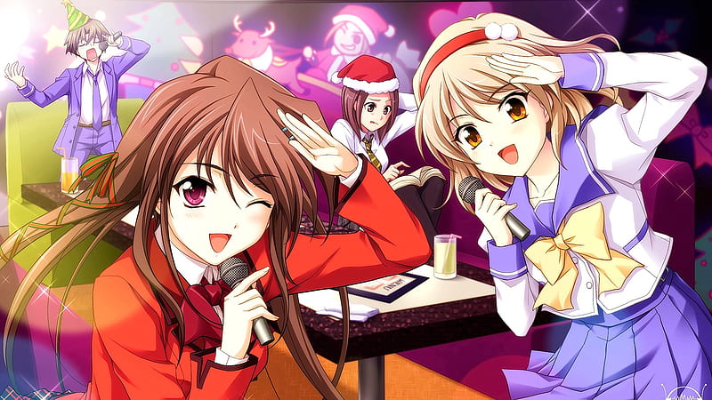Anime Girls In School Uniform, anime, anime-girls, HD wallpaper