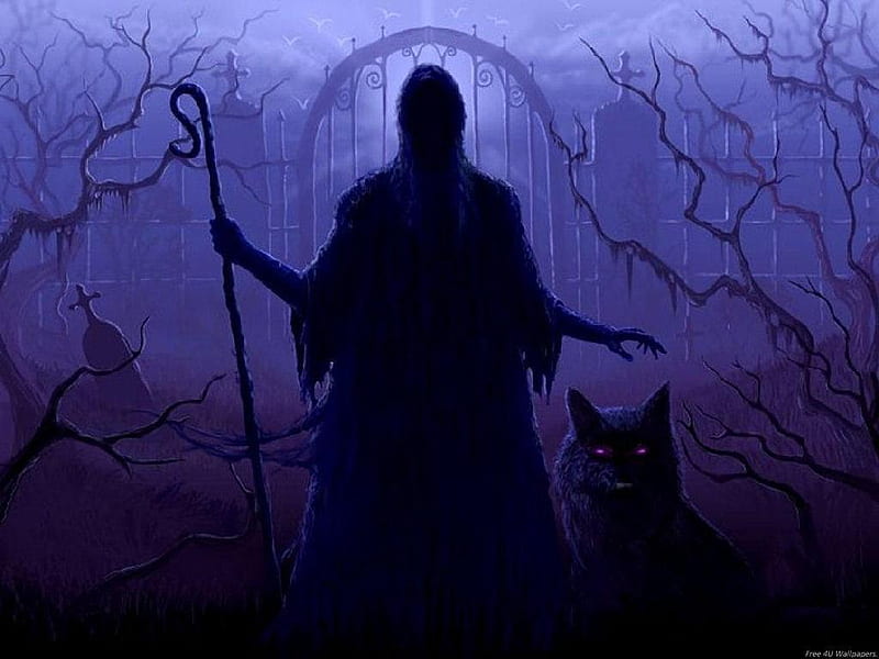 Reaper. jpg, reaper, fantasy, wolf, purple, HD wallpaper