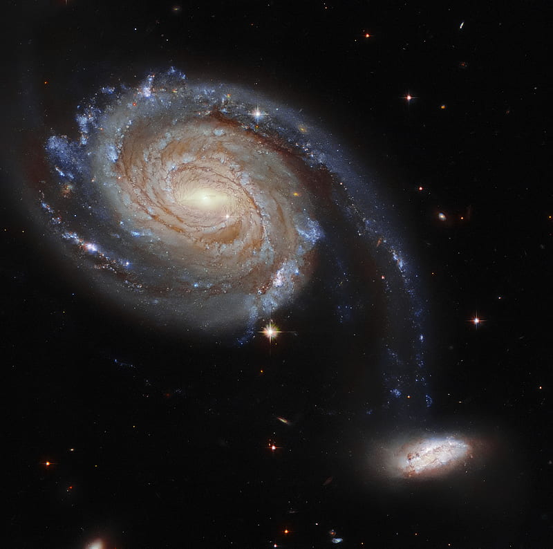galaxy, spiral, stars, cross section, space, HD wallpaper