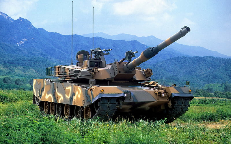 K2 Black Panther, South Korean tank, main battle tank, South Korea, US Navy LCAC, HD wallpaper