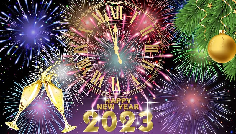 Happy New Year, Celebration, New year, Graphics, 2023, HD wallpaper | Peakpx