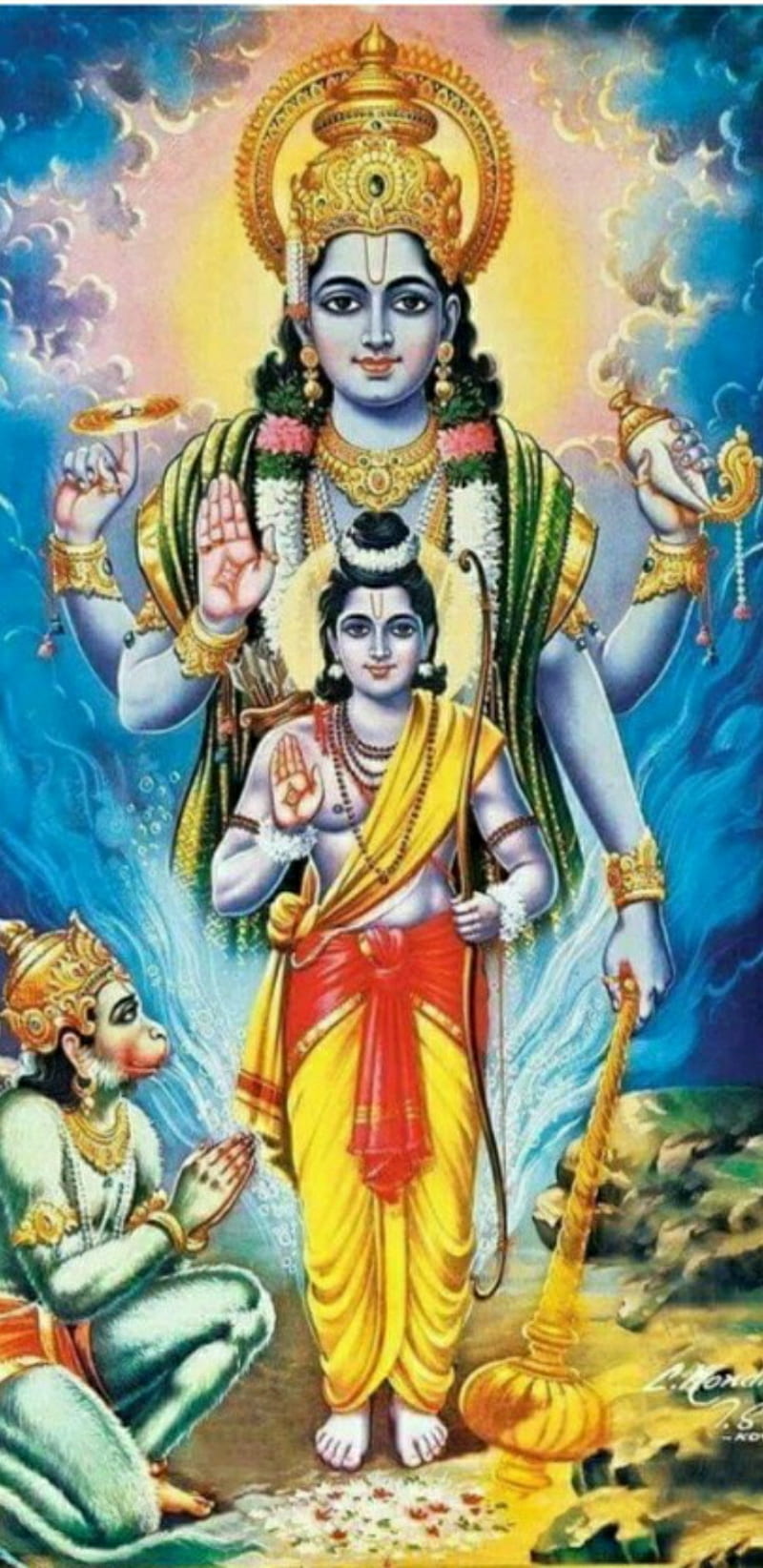 Lord Vishnu, god, god vishnu, hanuman, iphone, lord vishnu, ram, samsung,  HD phone wallpaper | Peakpx