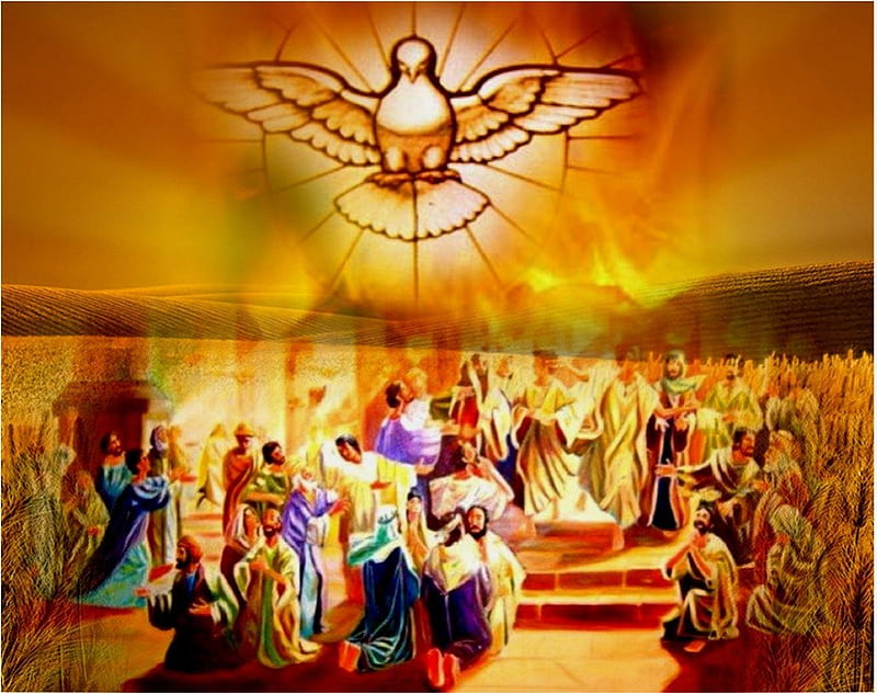 Pentecostes, christ, jesus, gospel, god, holy spirit, HD wallpaper