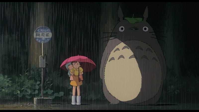 Raining Day Wet Sleep Shock My Neighbor Totoro Shade Piggy Ride Umbrella Hd Wallpaper Peakpx