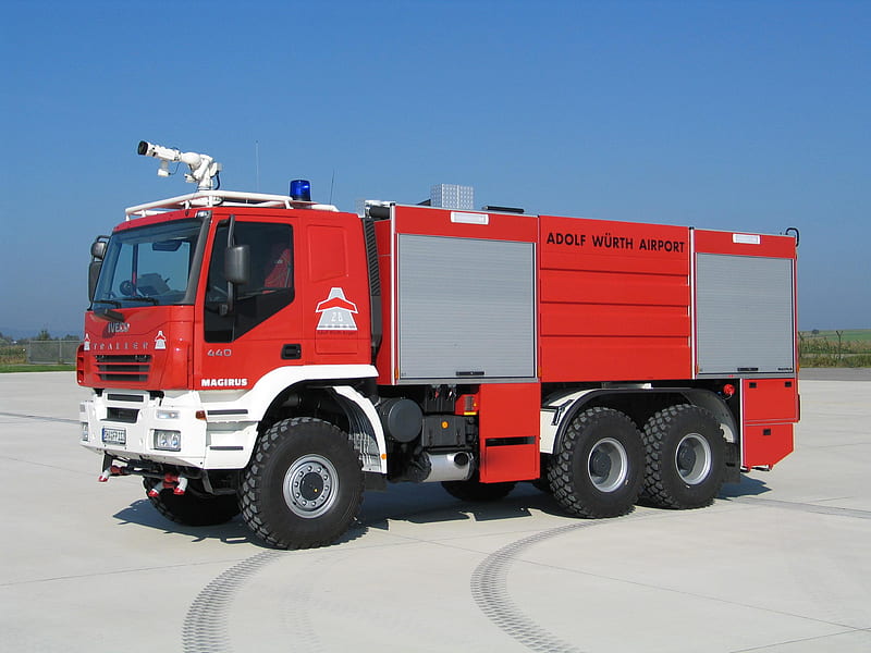 Airport Fire Truck (Germany), magirus, germany, airport, fire truck, iveco, HD wallpaper