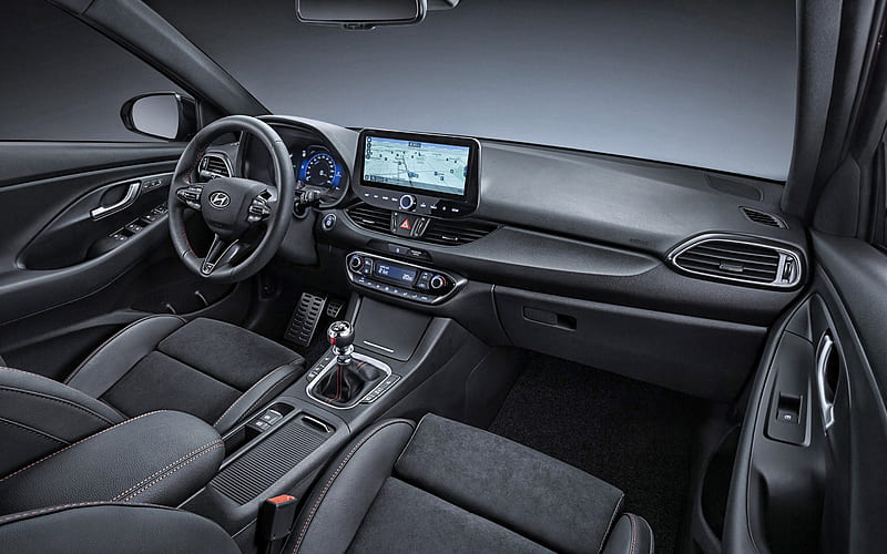 2020, Hyundai i30, interior, inside view, i30 2020 facelift, new i30, front panel, Korean cars, Hyundai, HD wallpaper