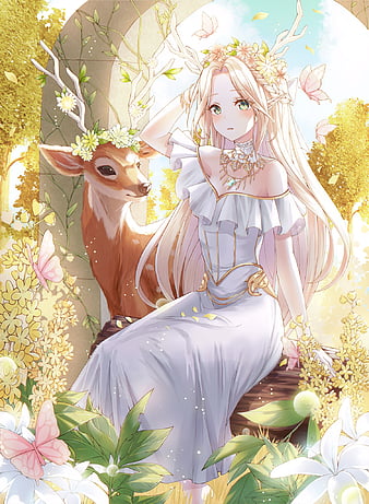 a very beautiful anime girl, full body, long golden hair, sky bl... -  Arthub.ai