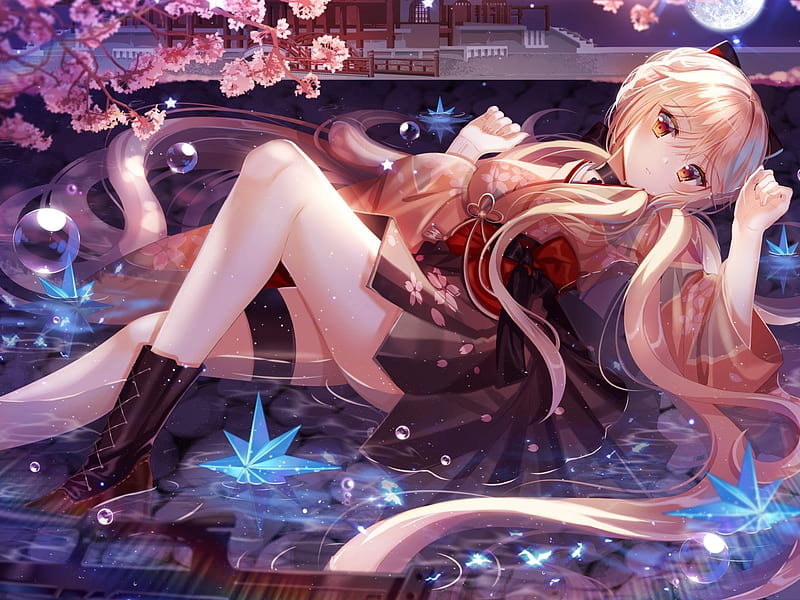 chill time, chick, wall, chill, anime, HD wallpaper