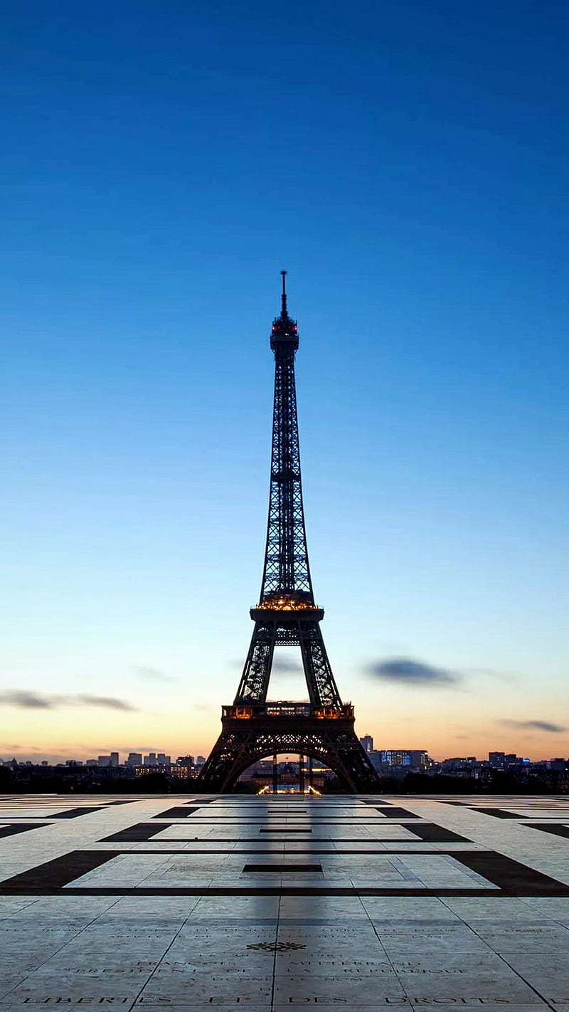 Eiffel Tower, eiffel, france, landscape, love, paris, perfect, sunset, tower, HD phone wallpaper