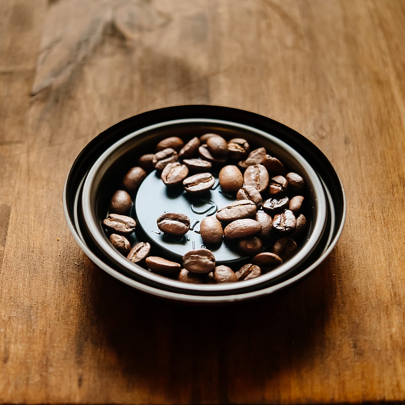coffee beans, coffee, coffee lid, on the floor, HD phone wallpaper