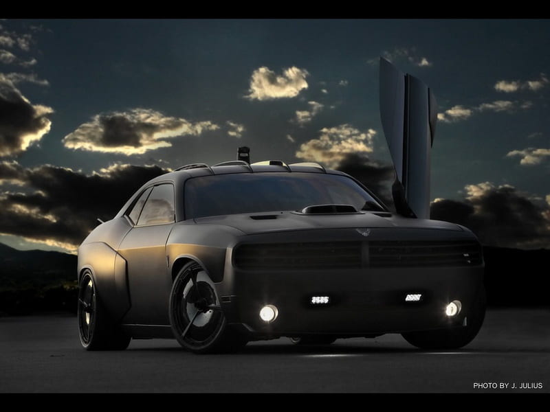 Dodge Challenger, carsus, sema show, monster truck, sport truck, HD wallpaper