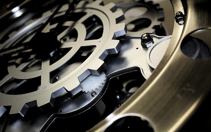 metal gears clockwork, gears, old mechanisms, HD wallpaper