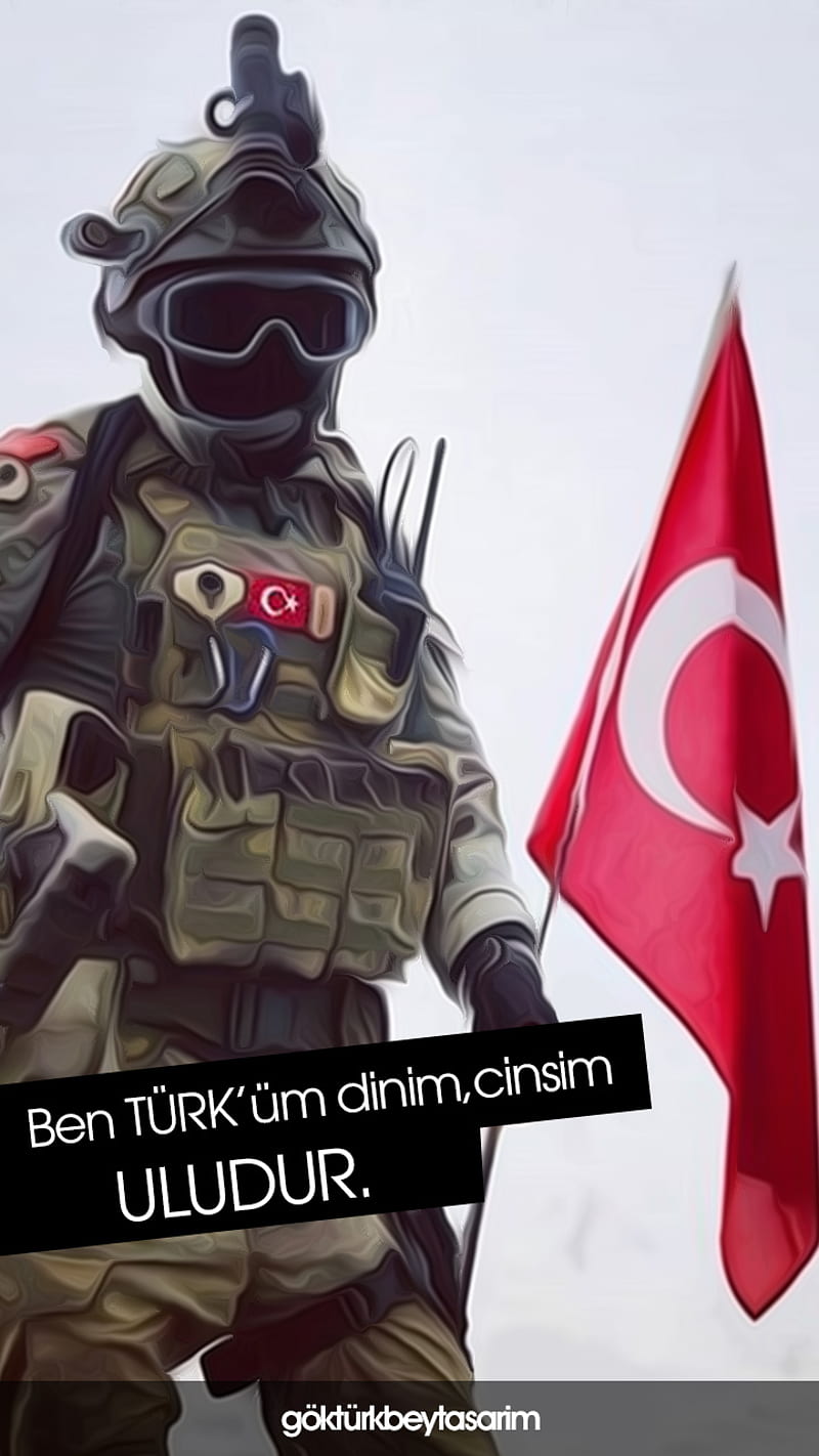 Turk, gokturkbeytasarim, turk askeri, turk bayragi, turkcu duvar, turkcu tasarim, asker, joh, poh, HD phone wallpaper