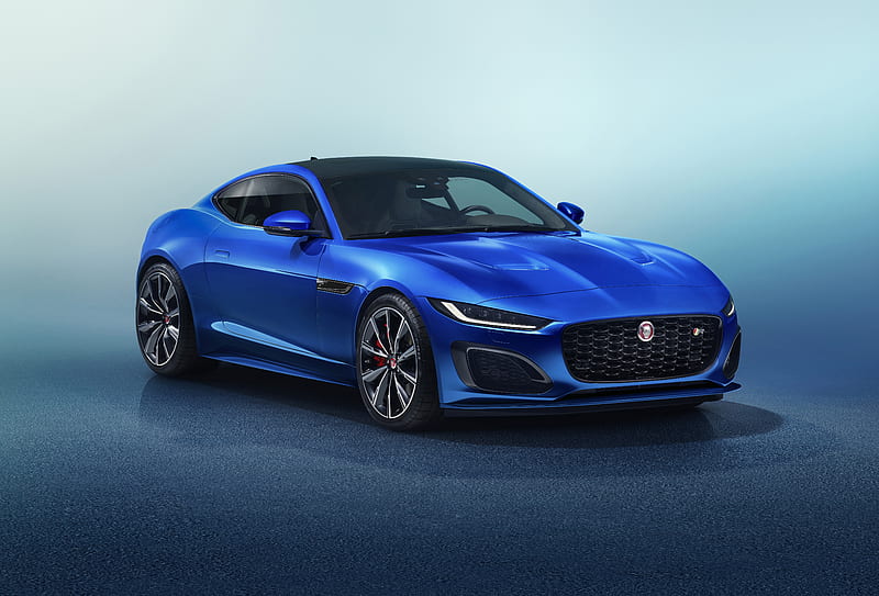 jaguar f-type r coupe, blue sport cars, Vehicle, HD wallpaper
