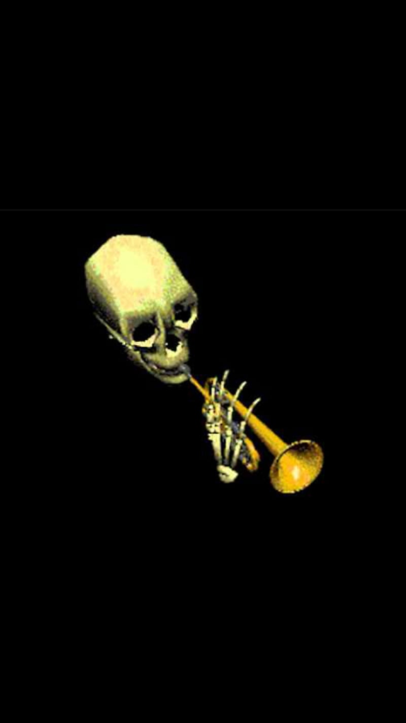 Skeleton, memes, music, HD phone wallpaper